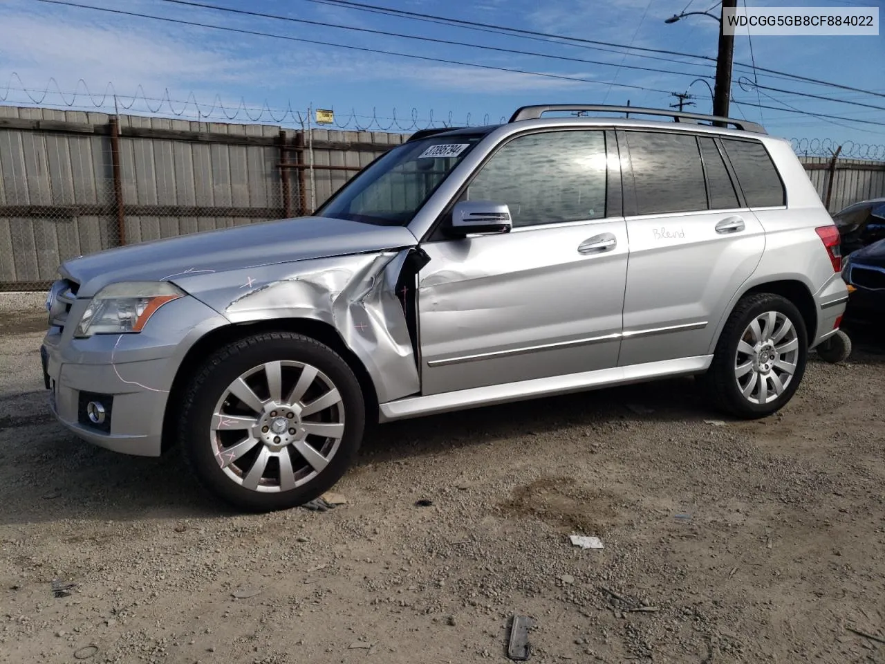 2012 Mercedes-Benz Glk 350 VIN: WDCGG5GB8CF884022 Lot: 37895794