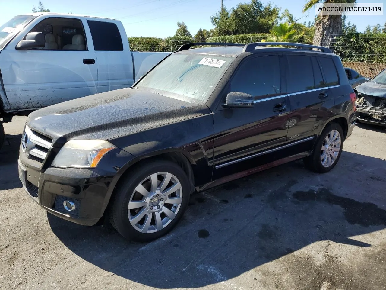 2012 Mercedes-Benz Glk 350 4Matic VIN: WDCGG8HB3CF871419 Lot: 71268274