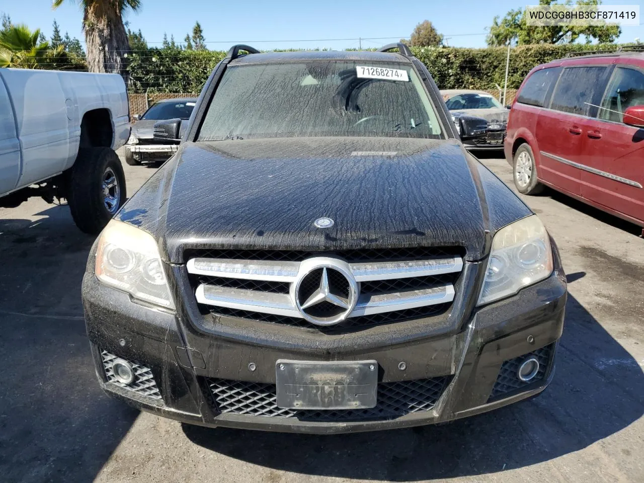 2012 Mercedes-Benz Glk 350 4Matic VIN: WDCGG8HB3CF871419 Lot: 71268274