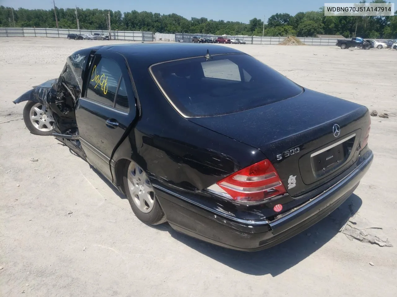 2001 Mercedes-Benz S 430 VIN: WDBNG70J51A147914 Lot: 50635942