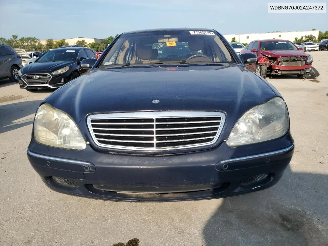 2002 Mercedes-Benz S 430 VIN: WDBNG70J02A247372 Lot: 71505794