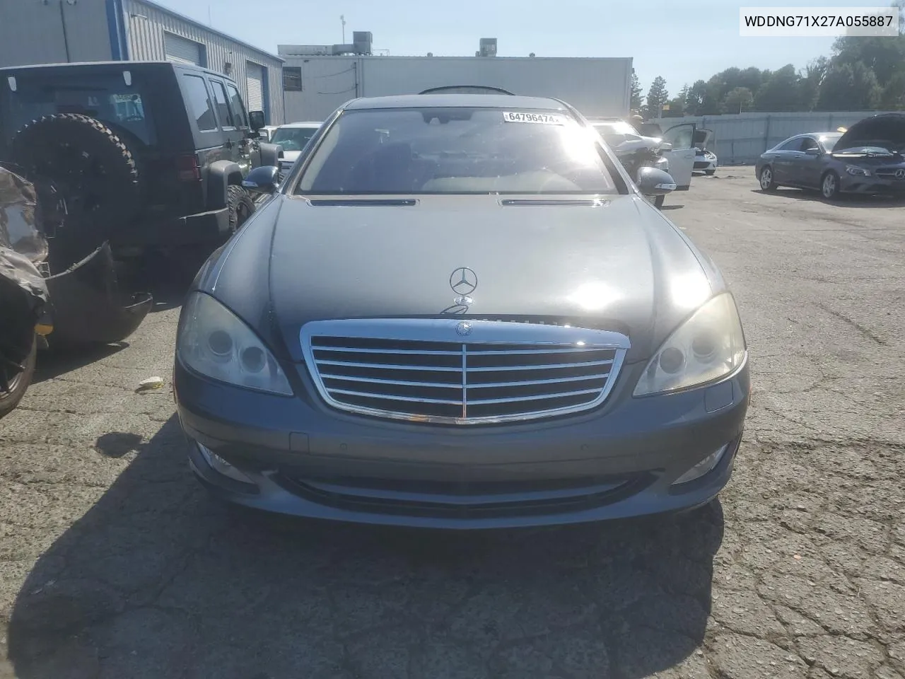 2007 Mercedes-Benz S 550 VIN: WDDNG71X27A055887 Lot: 64796474