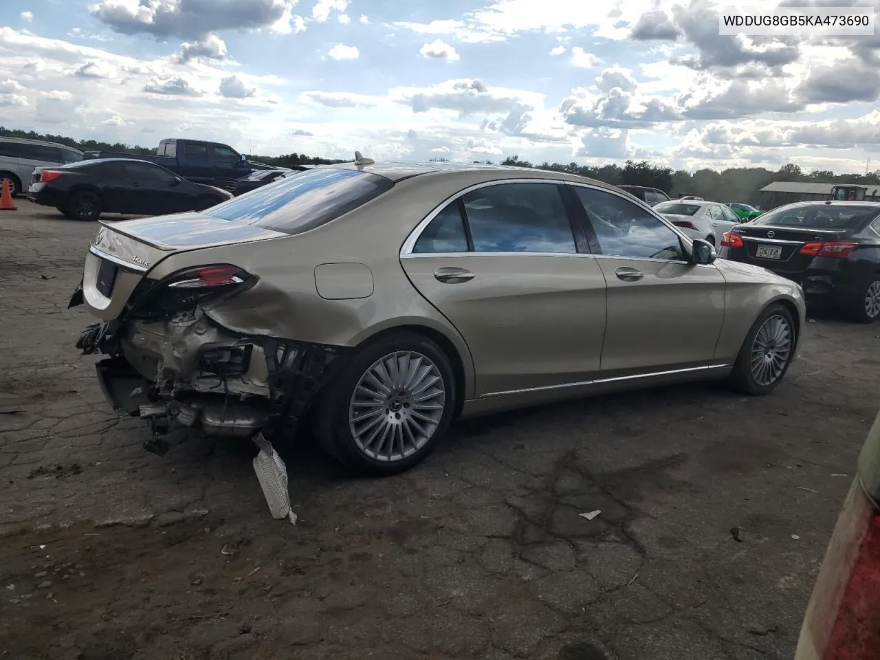 2019 Mercedes-Benz S 560 4Matic VIN: WDDUG8GB5KA473690 Lot: 72393294