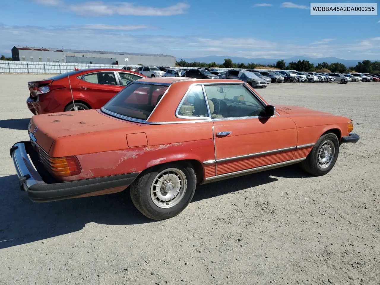 1983 Mercedes-Benz 380 Sl VIN: WDBBA45A2DA000255 Lot: 70612514