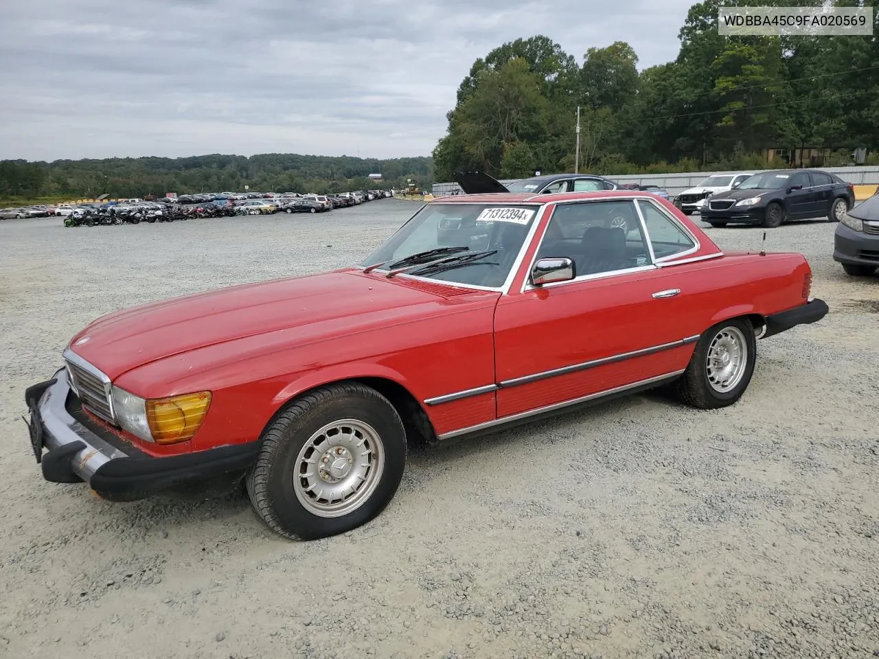 1985 Mercedes-Benz 380 Sl VIN: WDBBA45C9FA020569 Lot: 71312394