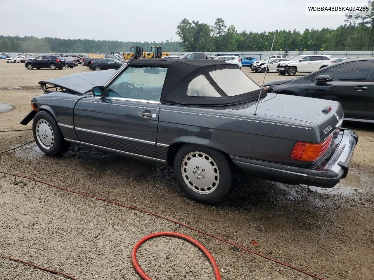 1989 Mercedes-Benz 560 Sl VIN: WDBBA48D6KA094255 Lot: 72422474