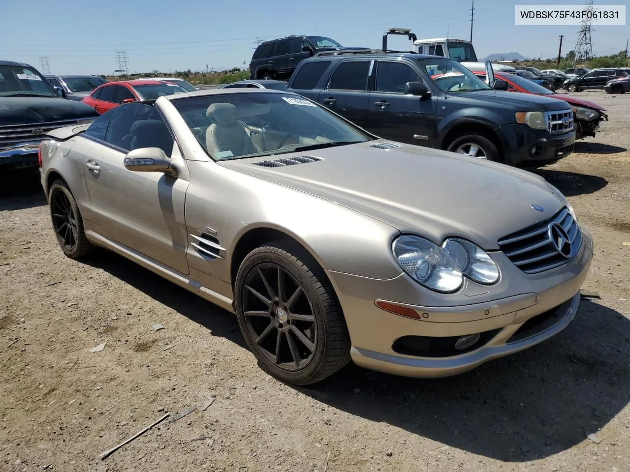 WDBSK75F43F061831 2003 Mercedes-Benz Sl 500R