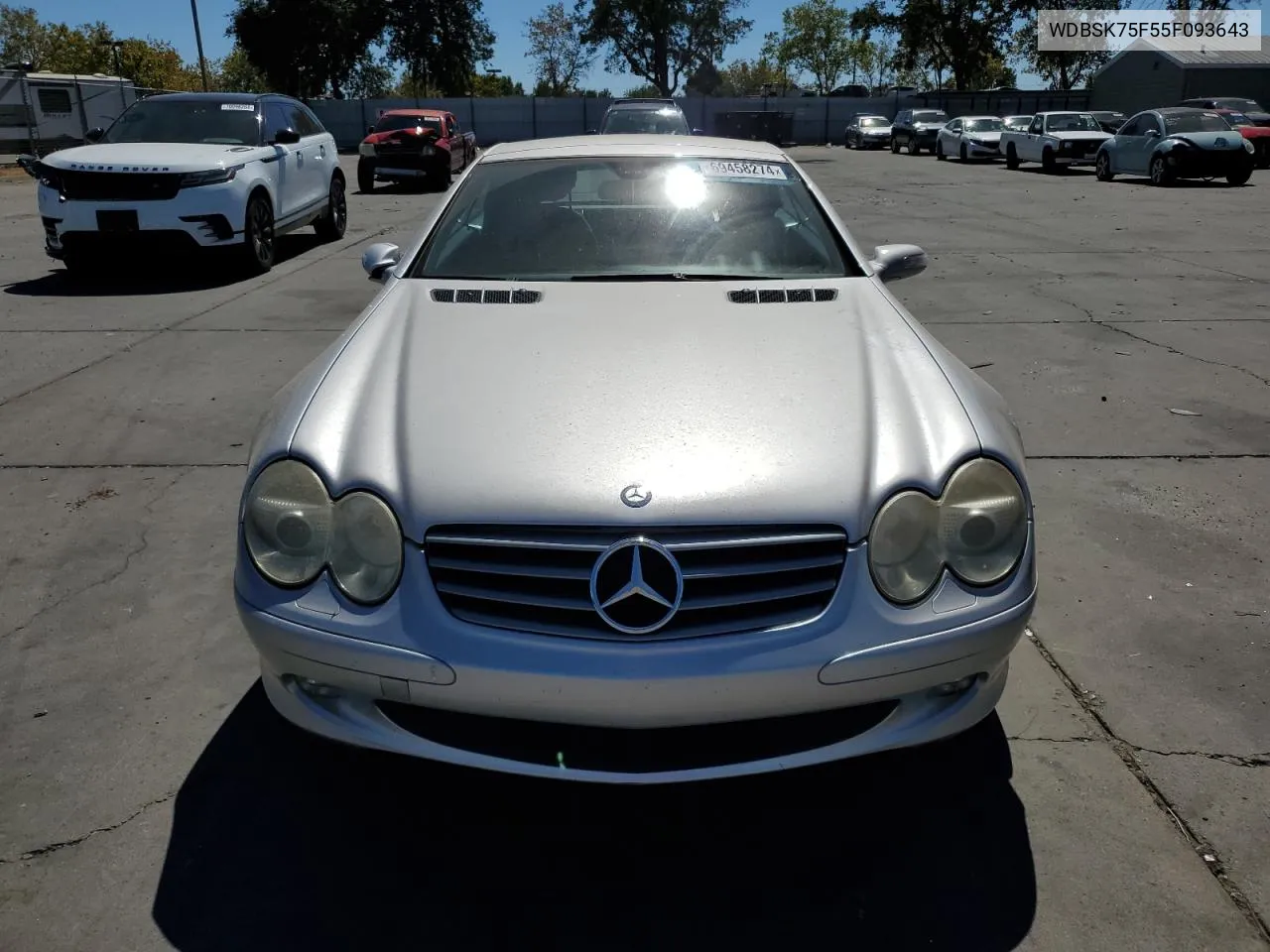 WDBSK75F55F093643 2005 Mercedes-Benz Sl 500