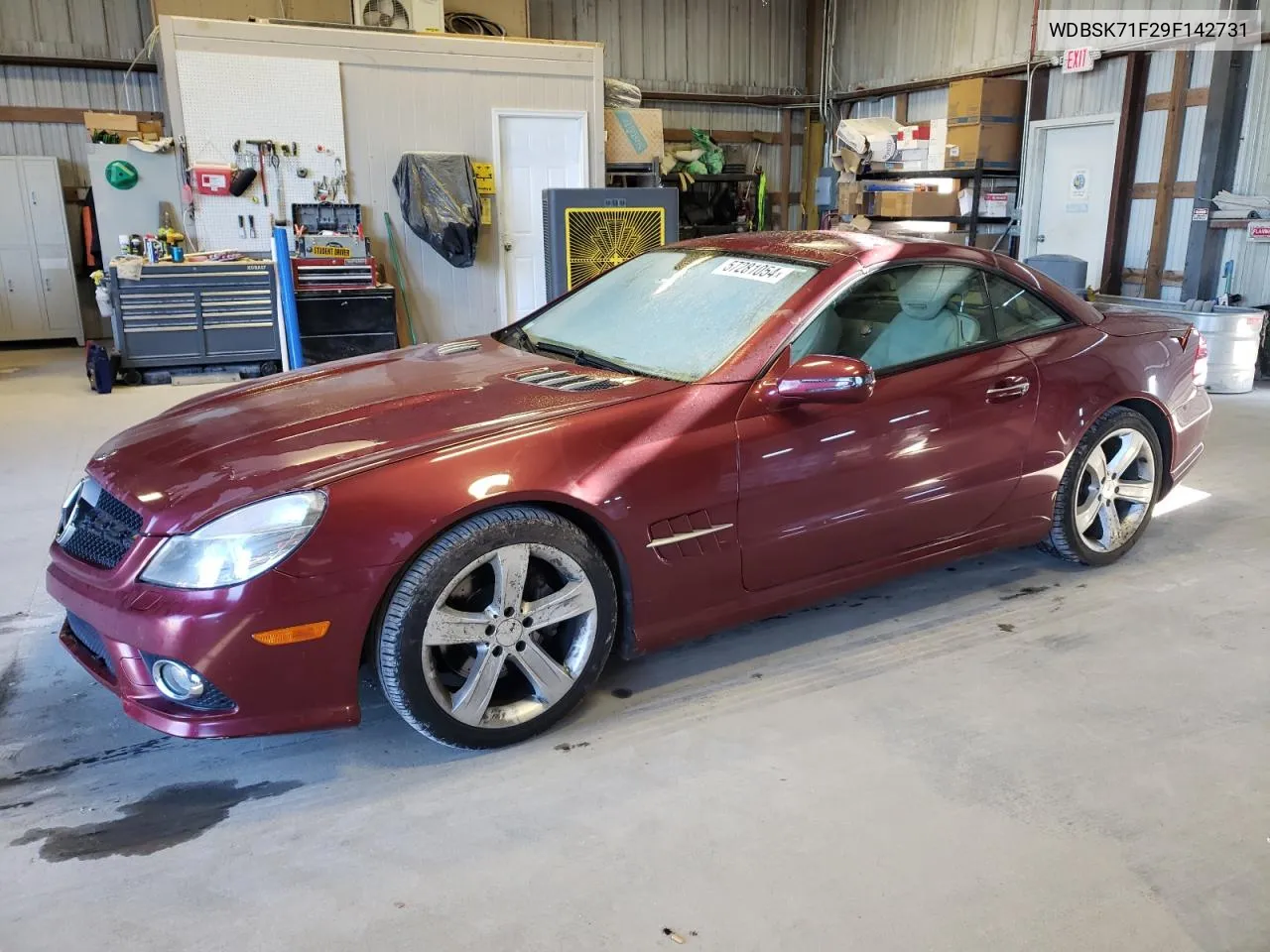 2009 Mercedes-Benz Sl 550 VIN: WDBSK71F29F142731 Lot: 57281054