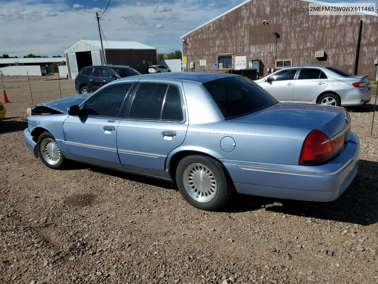 1998 Mercury Grand Marquis Ls VIN: 2MEFM75W0WX611465 Lot: 71833154