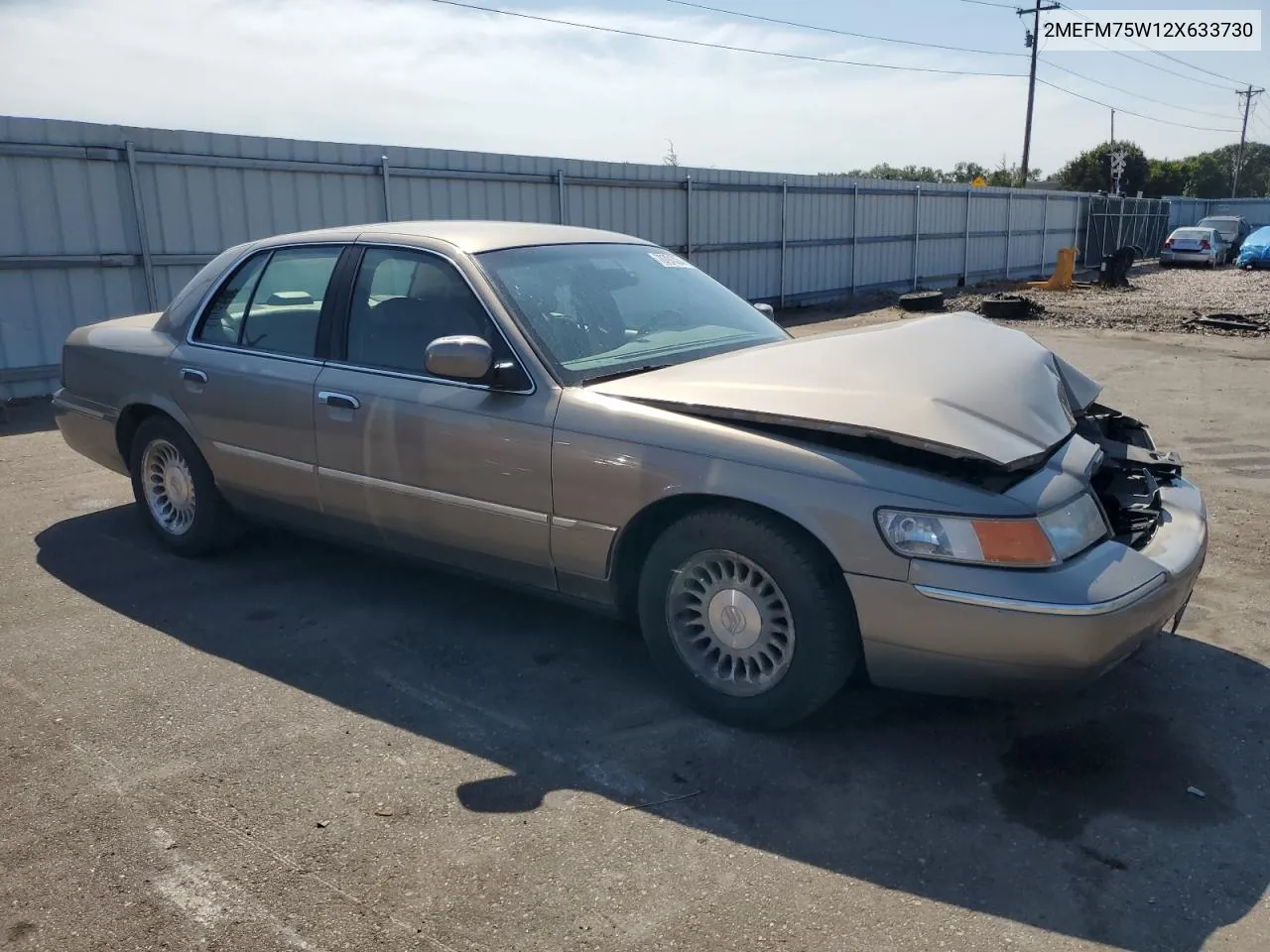 2002 Mercury Grand Marquis Ls VIN: 2MEFM75W12X633730 Lot: 70791324