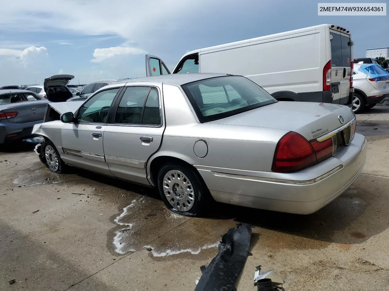 2003 Mercury Grand Marquis Gs VIN: 2MEFM74W93X654361 Lot: 63485294