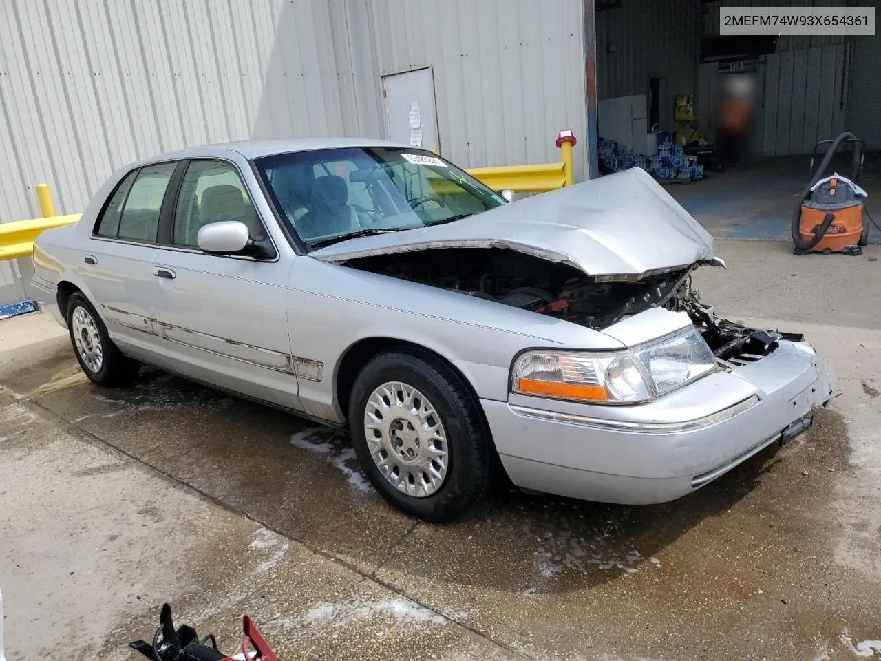 2003 Mercury Grand Marquis Gs VIN: 2MEFM74W93X654361 Lot: 63485294