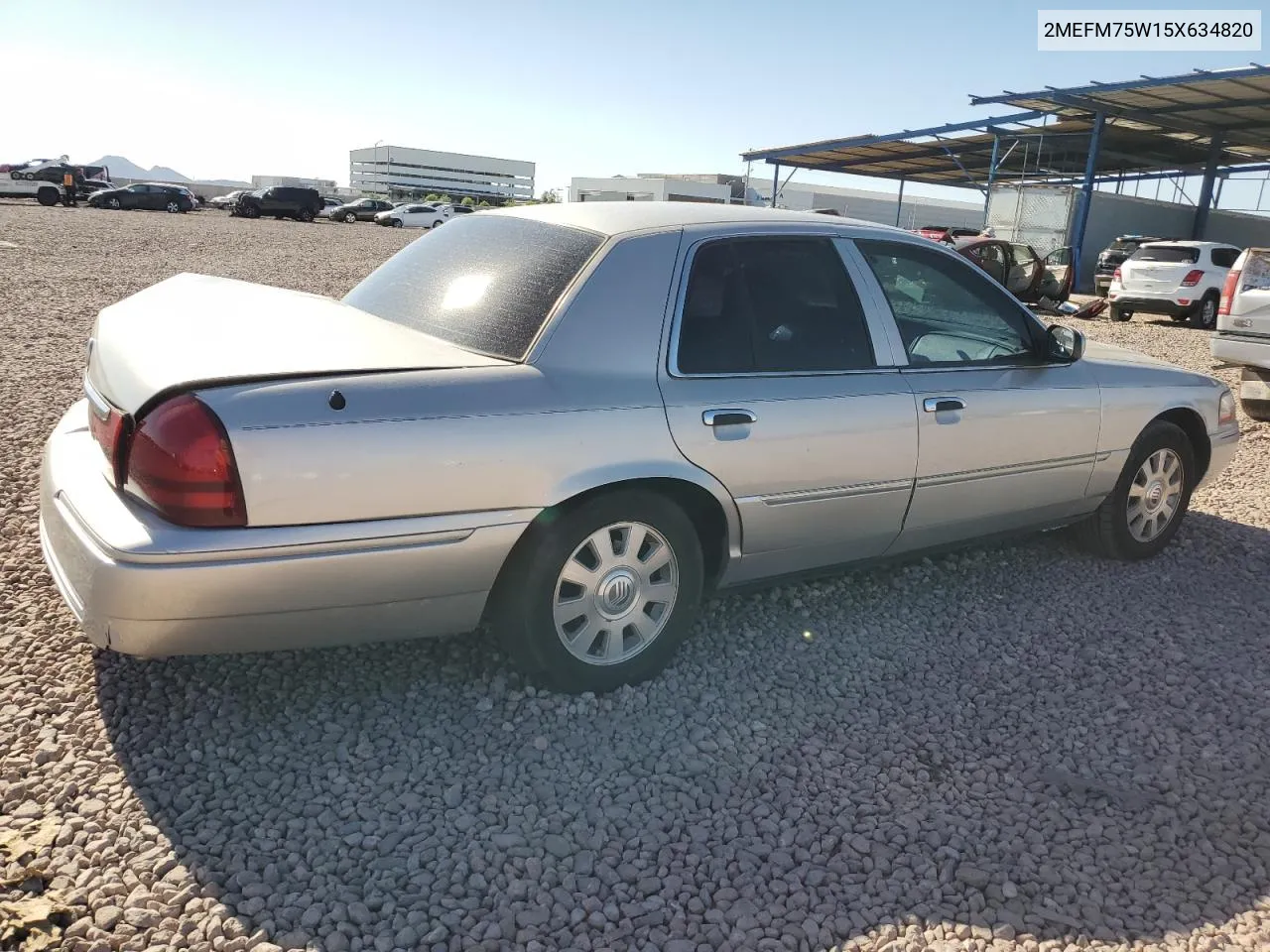 2005 Mercury Grand Marquis Ls VIN: 2MEFM75W15X634820 Lot: 67280854