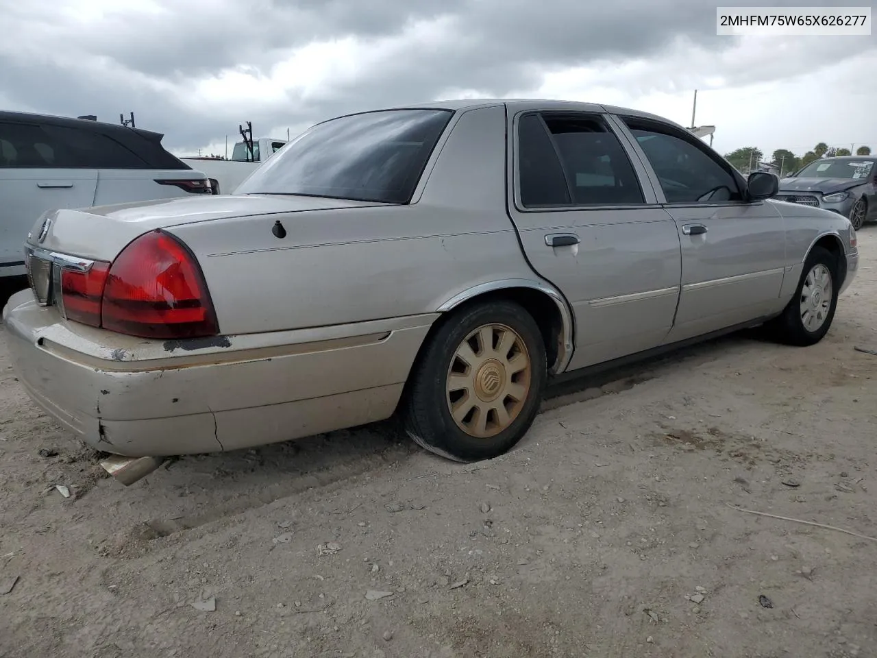 2005 Mercury Grand Marquis Ls VIN: 2MHFM75W65X626277 Lot: 69609294