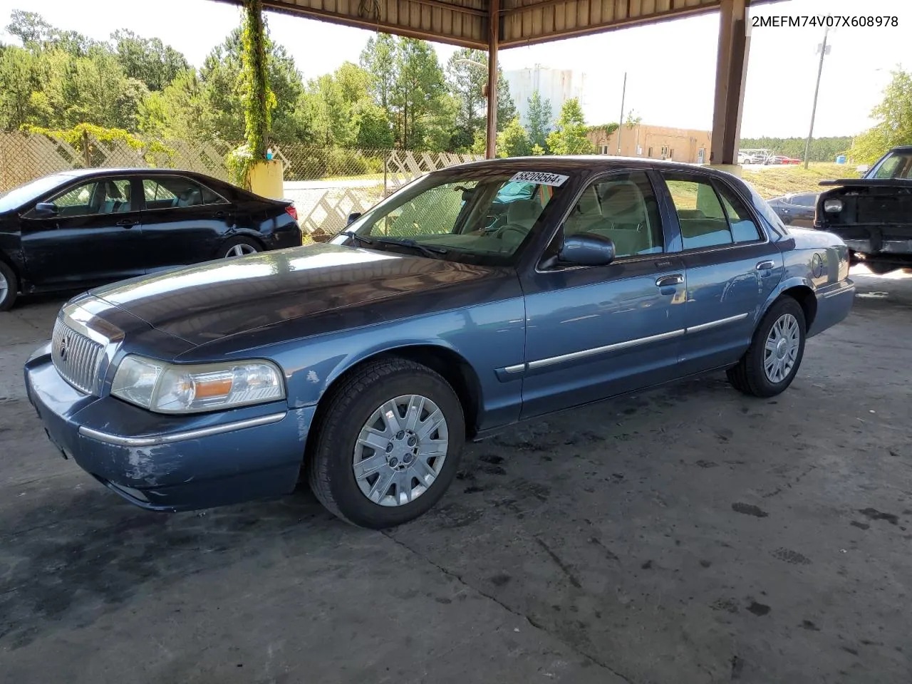 2007 Mercury Grand Marquis Gs VIN: 2MEFM74V07X608978 Lot: 58209564