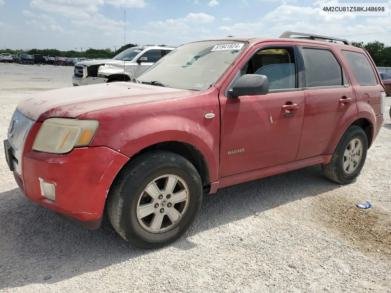 4M2CU81Z58KJ48698 2008 Mercury Mariner