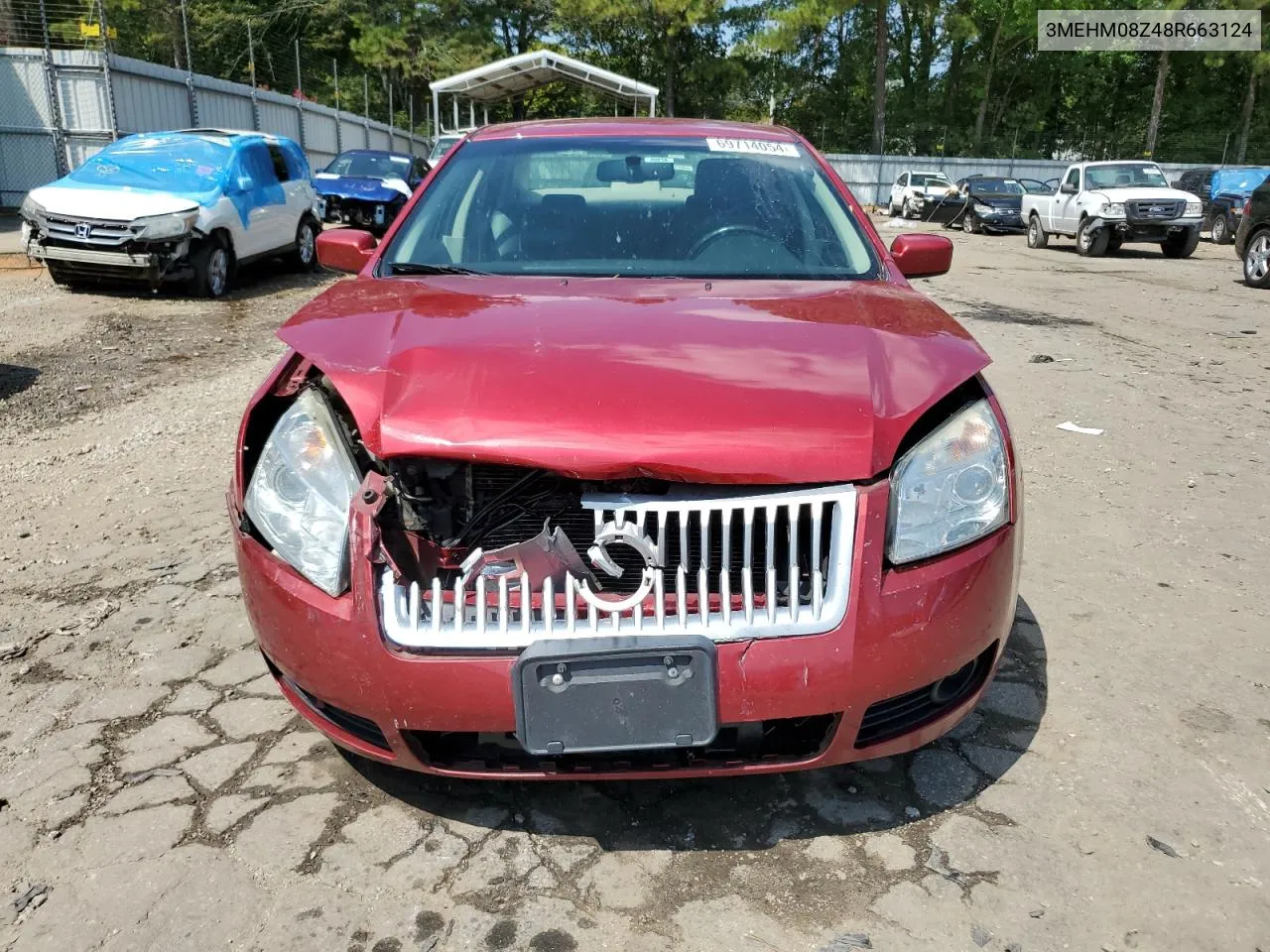 2008 Mercury Milan Premier VIN: 3MEHM08Z48R663124 Lot: 69714054