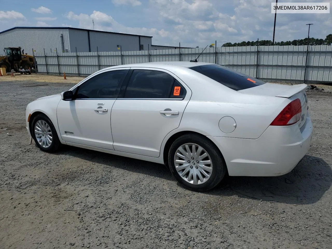 2010 Mercury Milan Hybrid VIN: 3MEDM0L38AR617206 Lot: 67954304