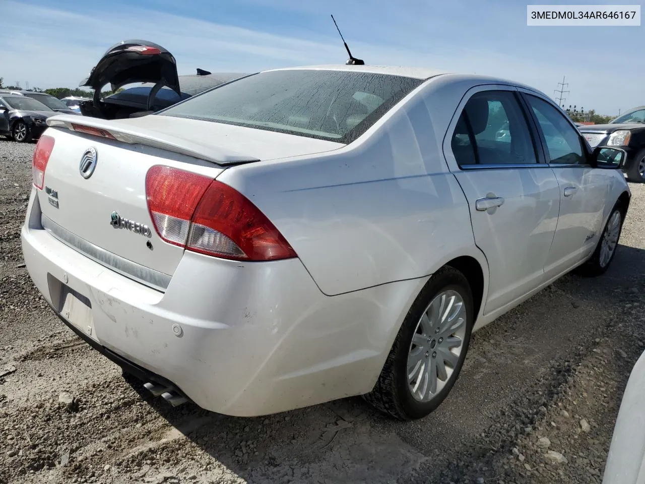 2010 Mercury Milan Hybrid VIN: 3MEDM0L34AR646167 Lot: 68902794