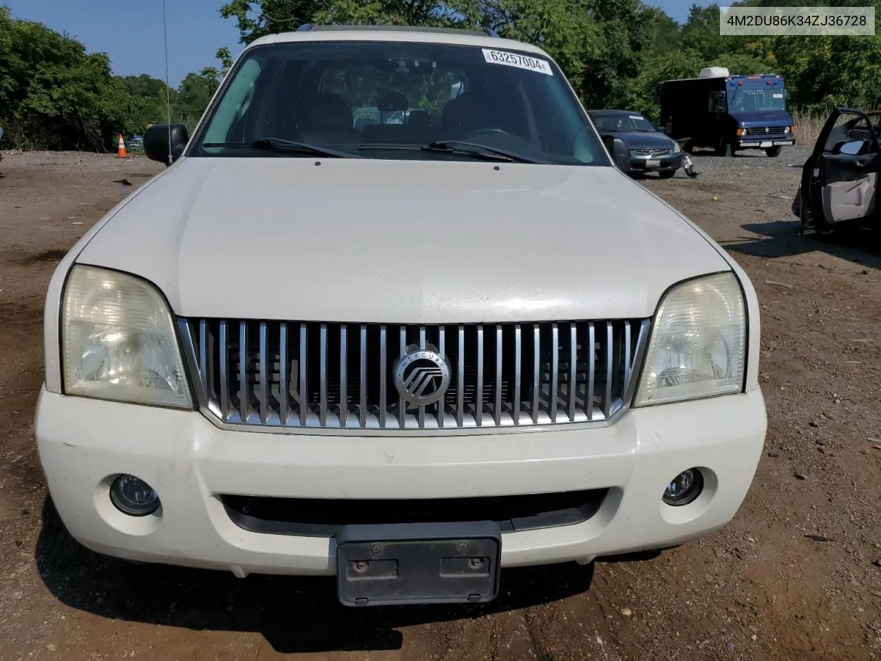 2004 Mercury Mountaineer VIN: 4M2DU86K34ZJ36728 Lot: 63257004