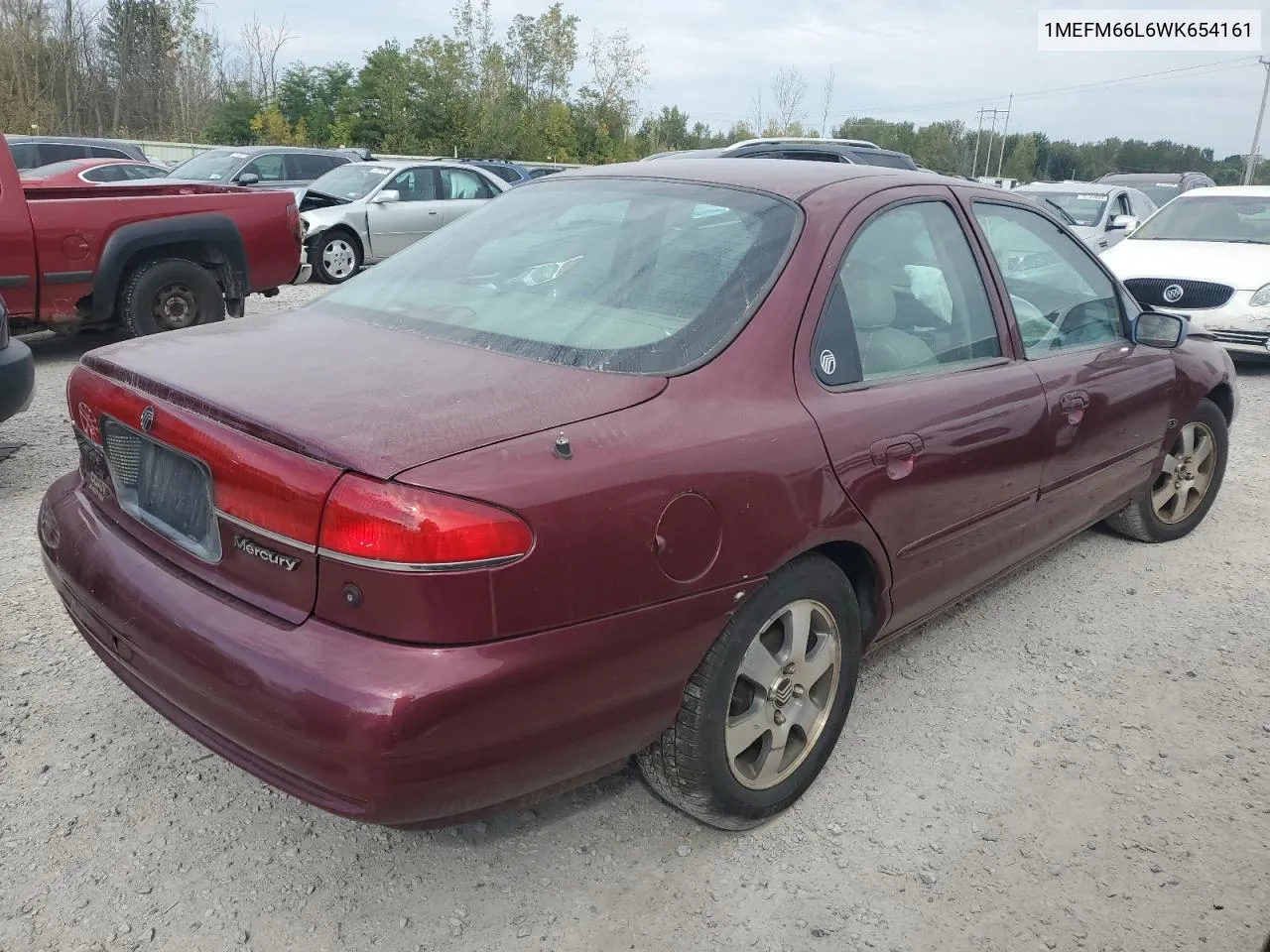 1998 Mercury Mystique Ls VIN: 1MEFM66L6WK654161 Lot: 71925034