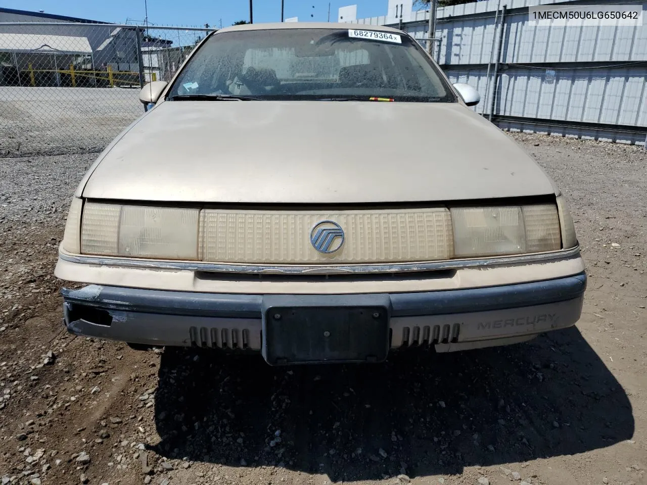 1990 Mercury Sable Gs VIN: 1MECM50U6LG650642 Lot: 68279364