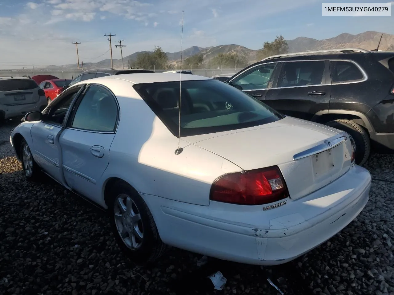 2000 Mercury Sable Ls VIN: 1MEFM53U7YG640279 Lot: 70701264