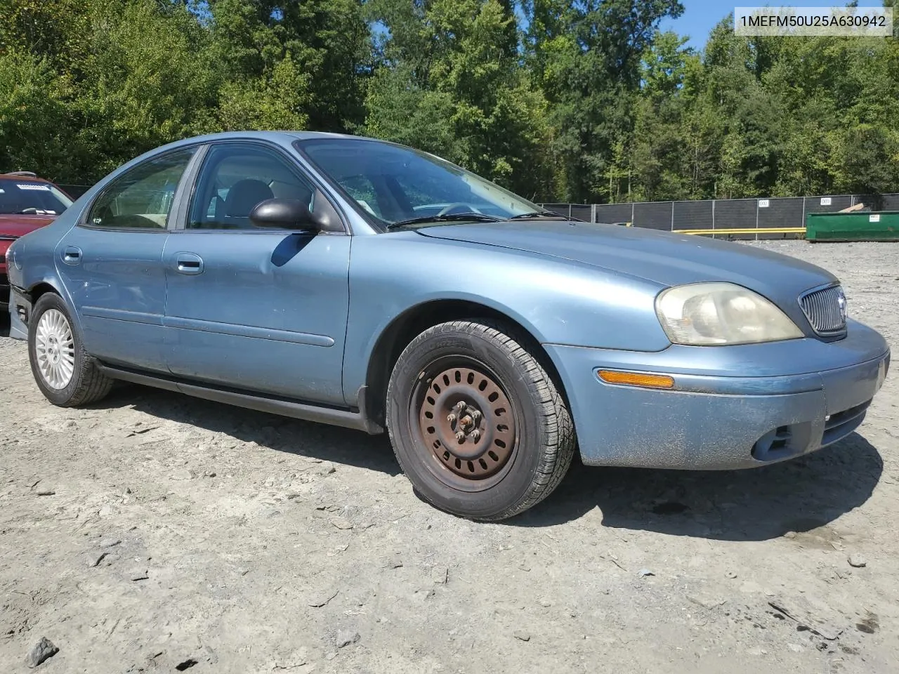 2005 Mercury Sable Gs VIN: 1MEFM50U25A630942 Lot: 68129894