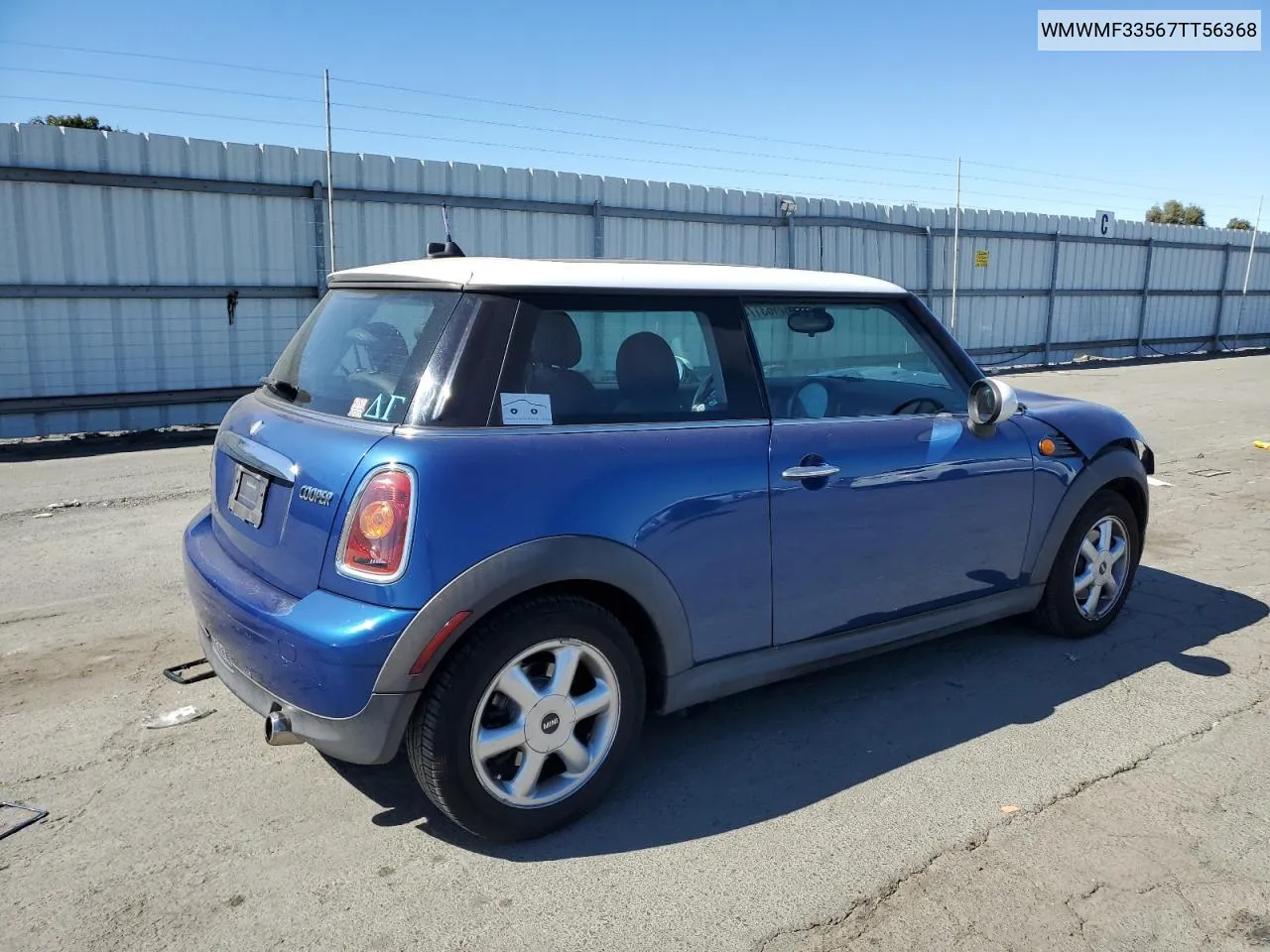 2007 Mini Cooper VIN: WMWMF33567TT56368 Lot: 67163174