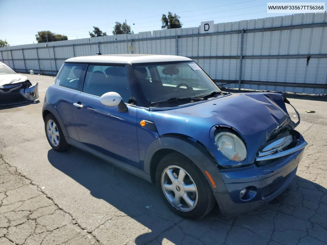 2007 Mini Cooper VIN: WMWMF33567TT56368 Lot: 67163174