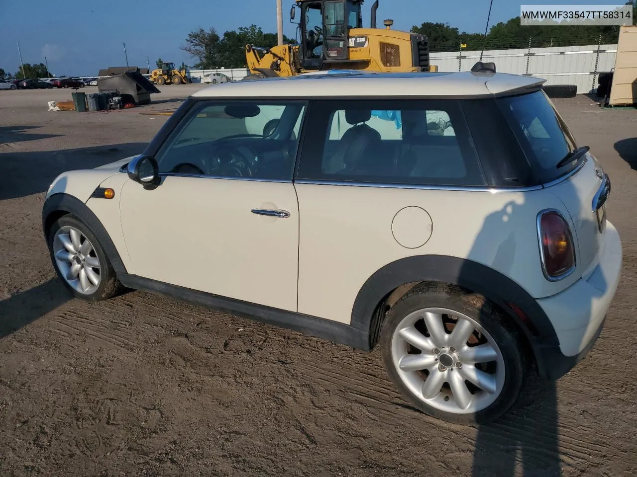 2007 Mini Cooper VIN: WMWMF33547TT58314 Lot: 71812124