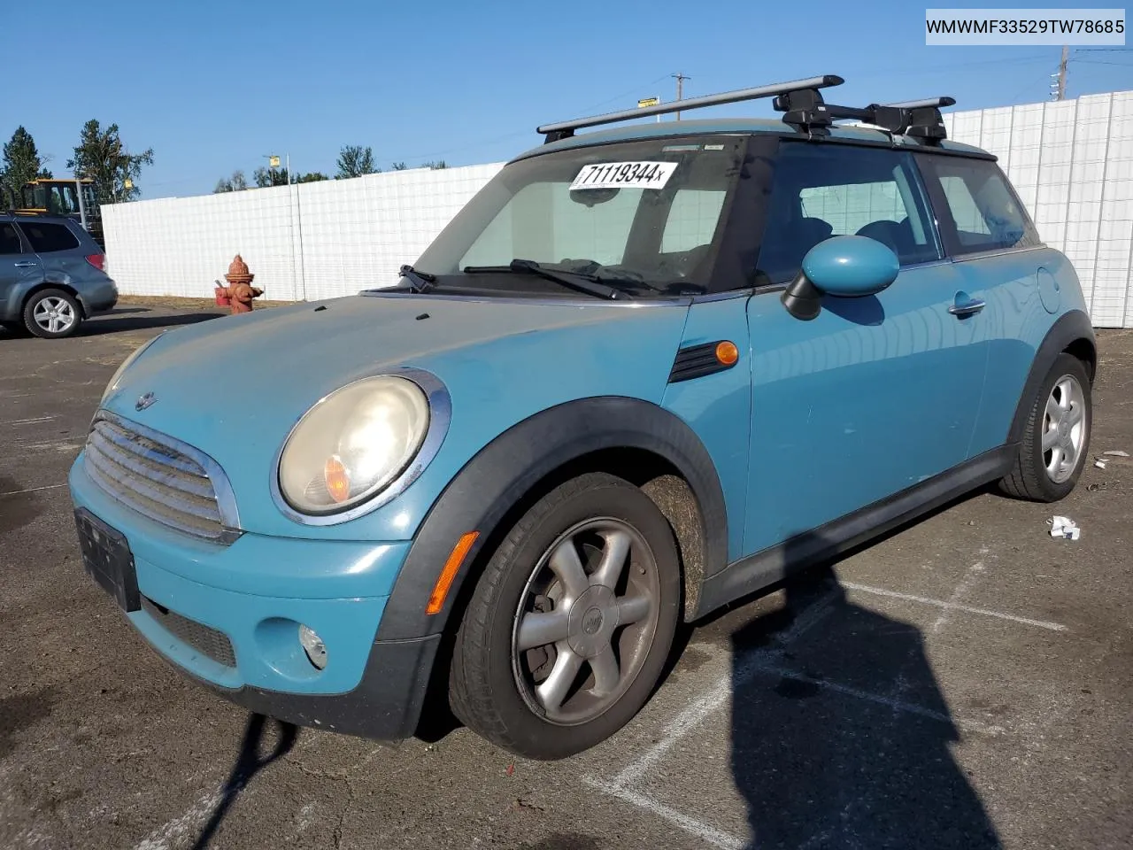 2009 Mini Cooper VIN: WMWMF33529TW78685 Lot: 71119344