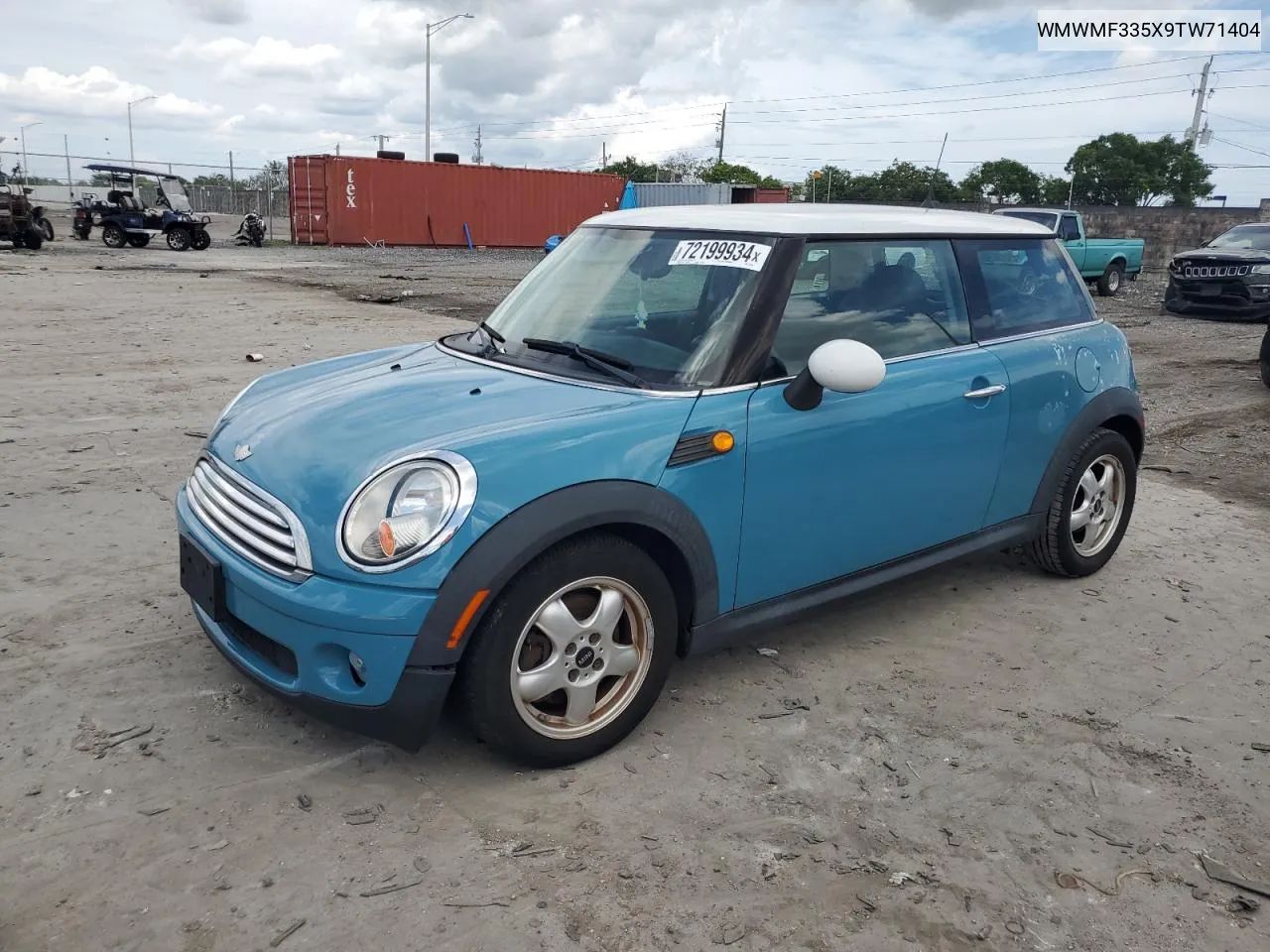 2009 Mini Cooper VIN: WMWMF335X9TW71404 Lot: 72199934