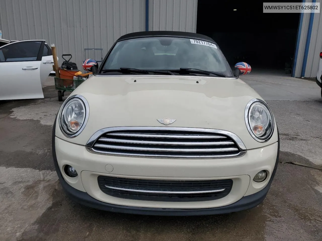 2014 Mini Cooper Roadster VIN: WMWSY1C51ET625802 Lot: 70217764