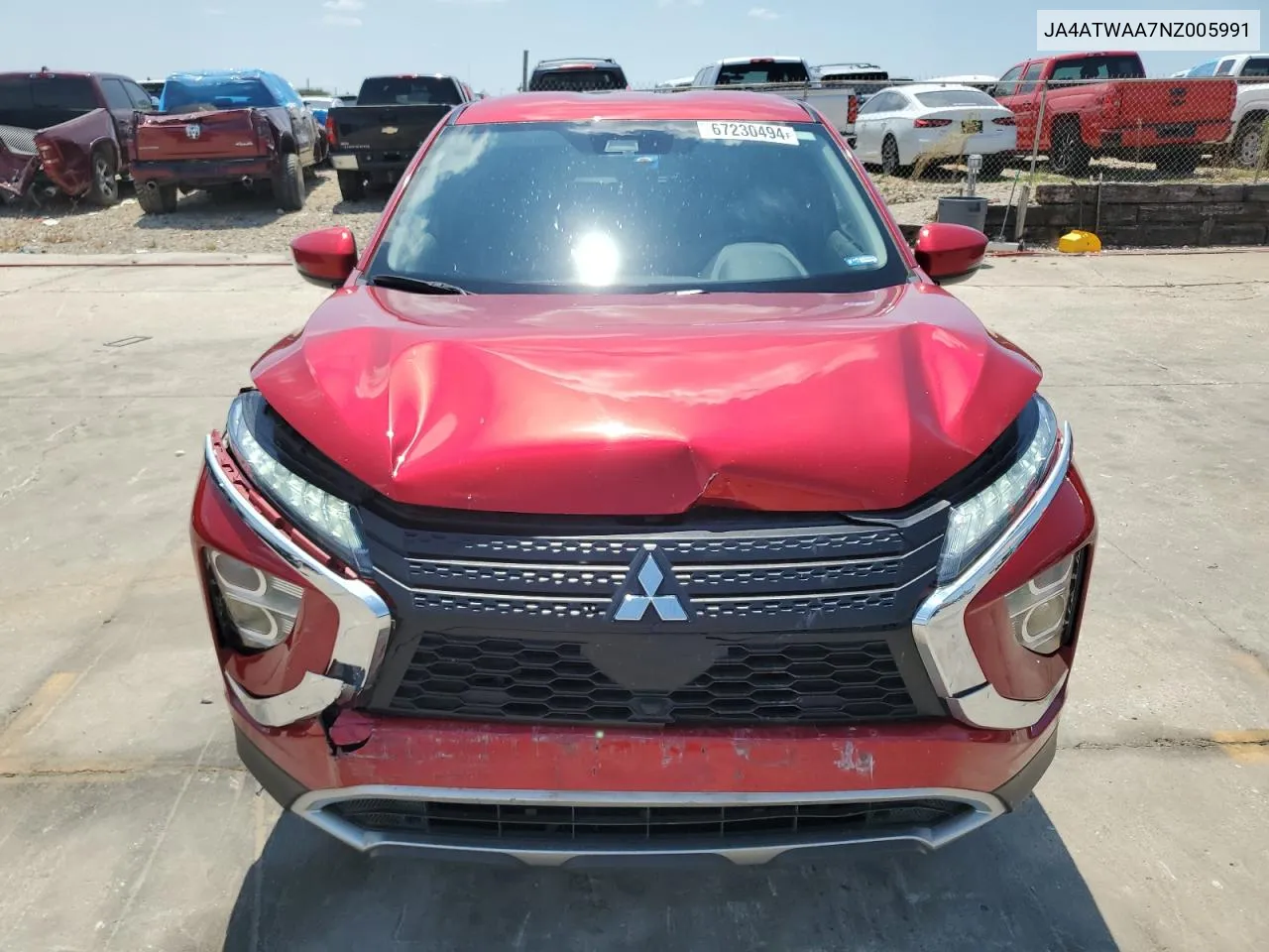 2022 Mitsubishi Eclipse Cross Se VIN: JA4ATWAA7NZ005991 Lot: 67230494