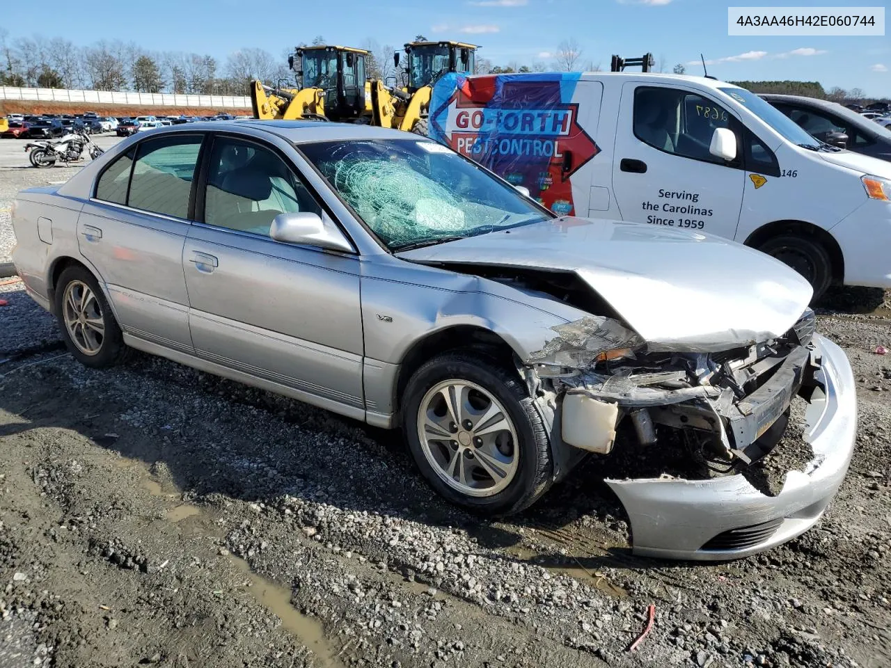 2002 Mitsubishi Galant Es VIN: 4A3AA46H42E060744 Lot: 37732694