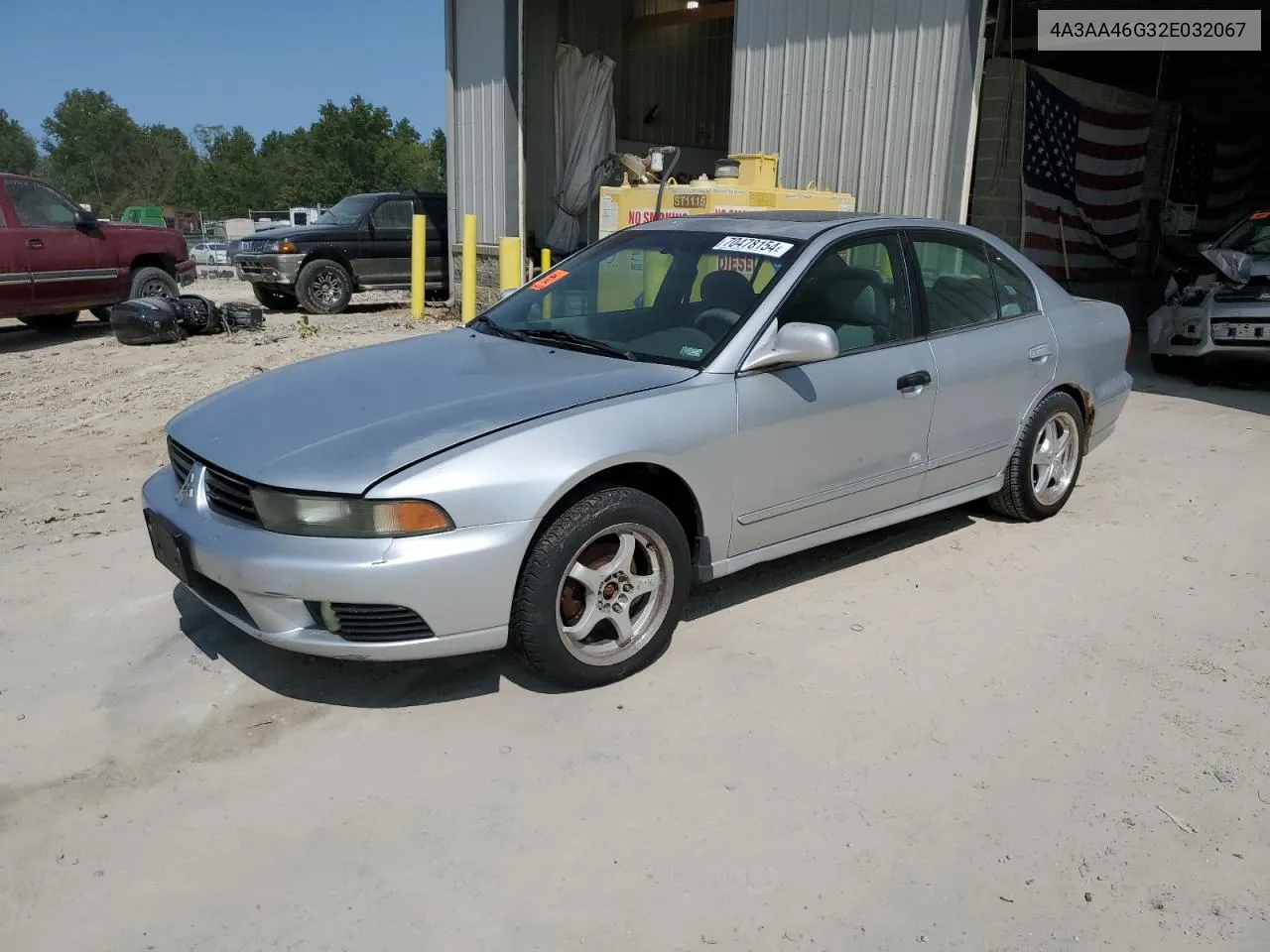 2002 Mitsubishi Galant Es VIN: 4A3AA46G32E032067 Lot: 70478154