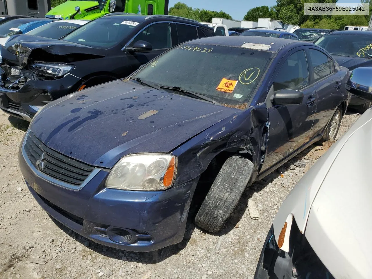 2009 Mitsubishi Galant Es VIN: 4A3AB36F69E025042 Lot: 57929534