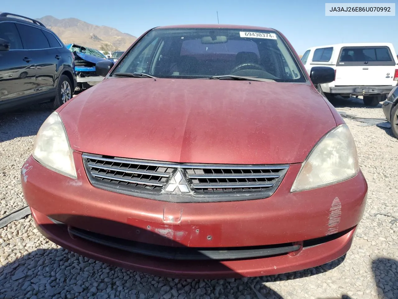 2006 Mitsubishi Lancer Es VIN: JA3AJ26E86U070992 Lot: 69430374