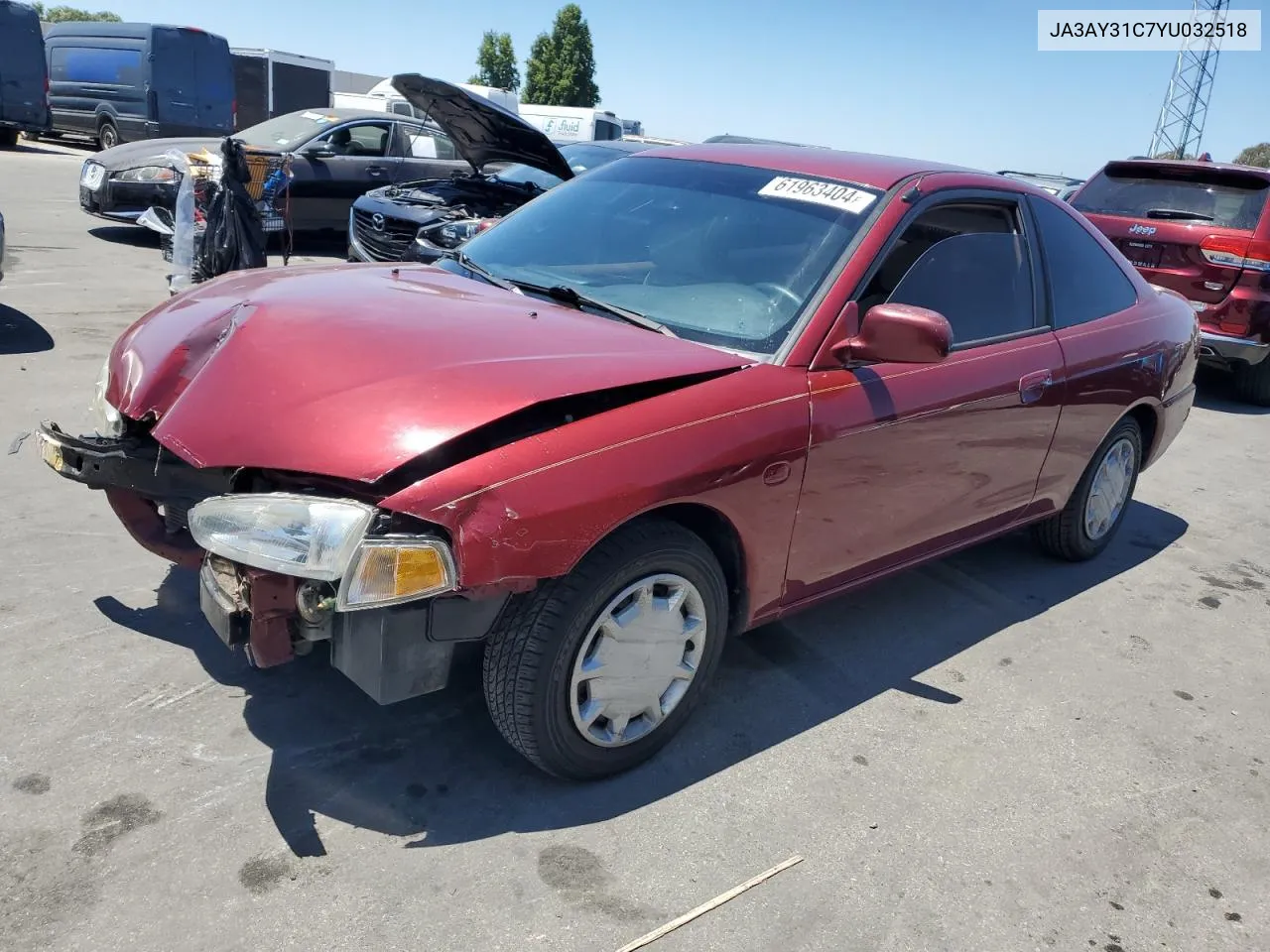 2000 Mitsubishi Mirage Ls VIN: JA3AY31C7YU032518 Lot: 61963404