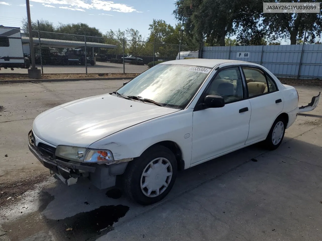 2000 Mitsubishi Mirage De VIN: JA3AY26C1YU039399 Lot: 66535804