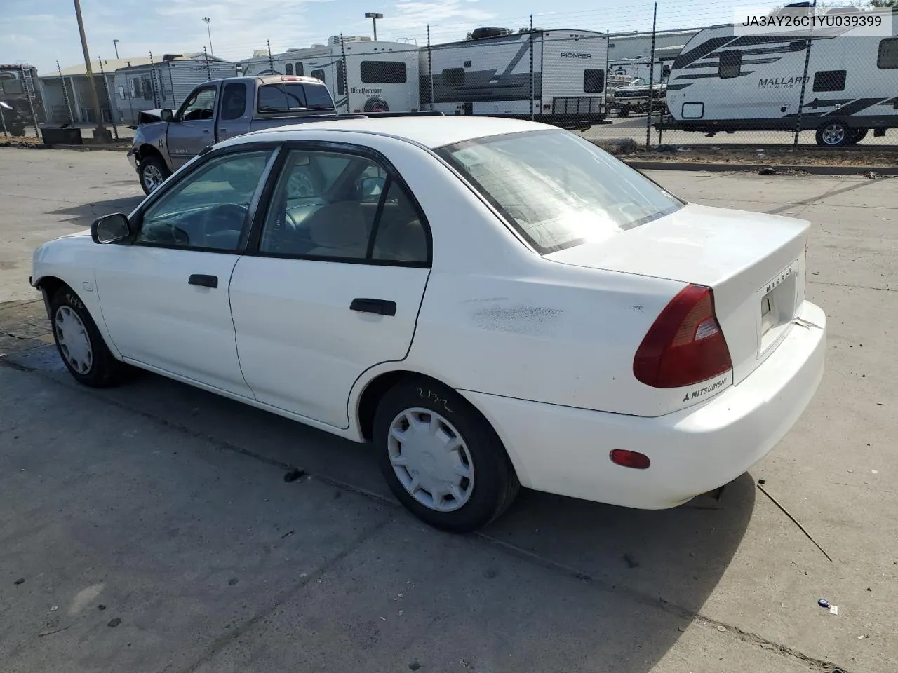 2000 Mitsubishi Mirage De VIN: JA3AY26C1YU039399 Lot: 66535804