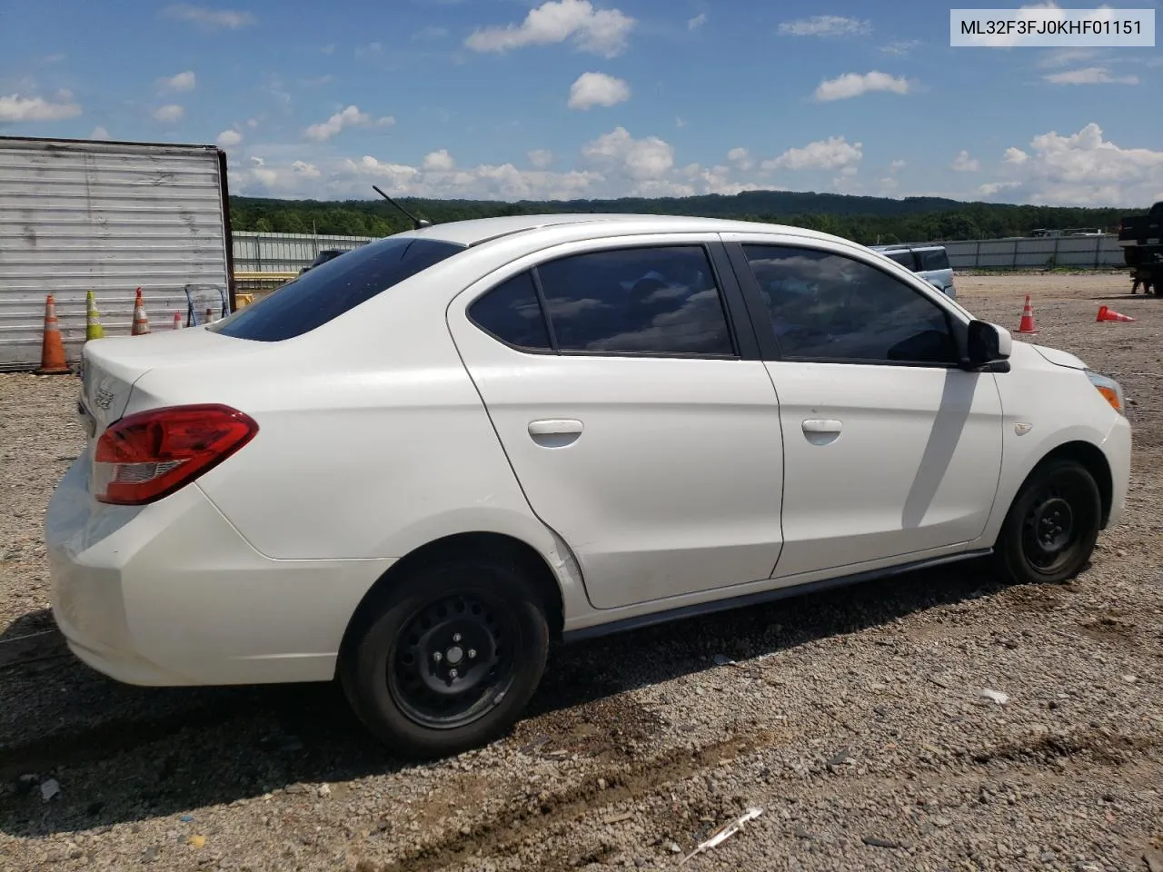 2019 Mitsubishi Mirage G4 Es VIN: ML32F3FJ0KHF01151 Lot: 66383984