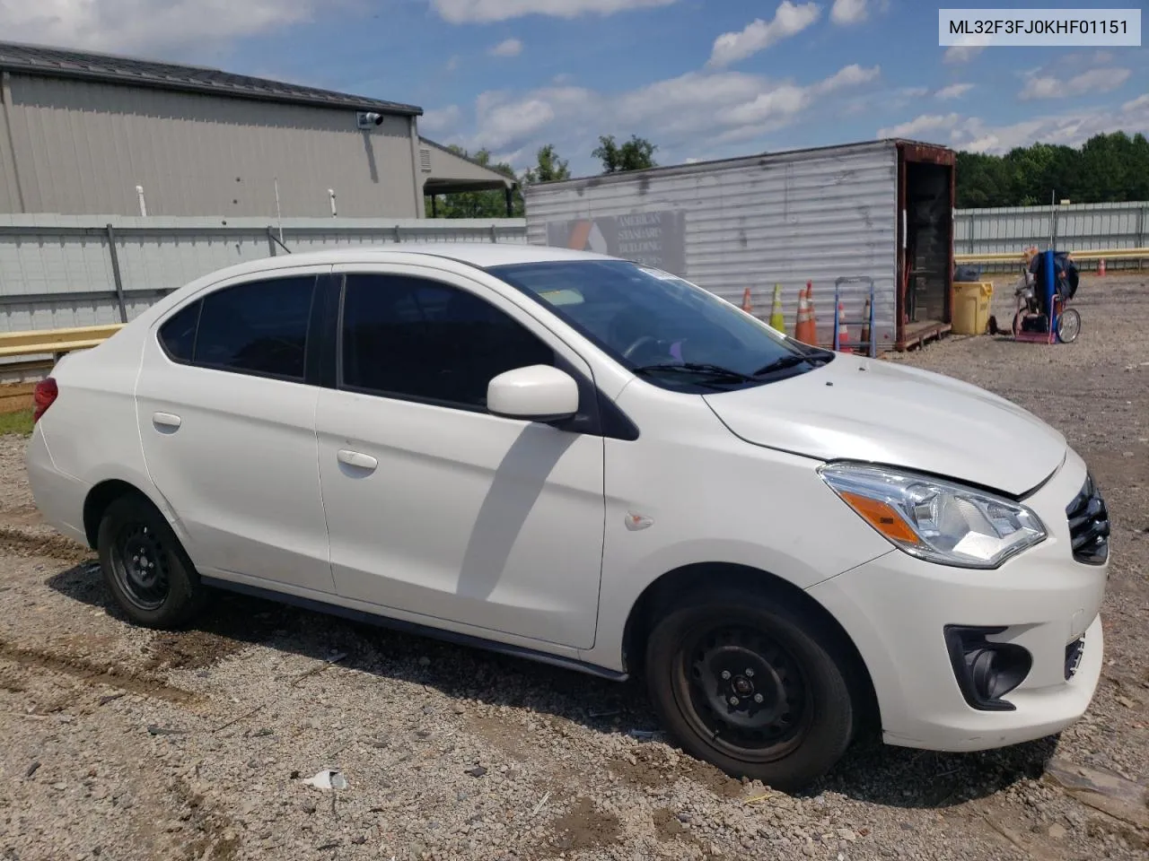 2019 Mitsubishi Mirage G4 Es VIN: ML32F3FJ0KHF01151 Lot: 66383984