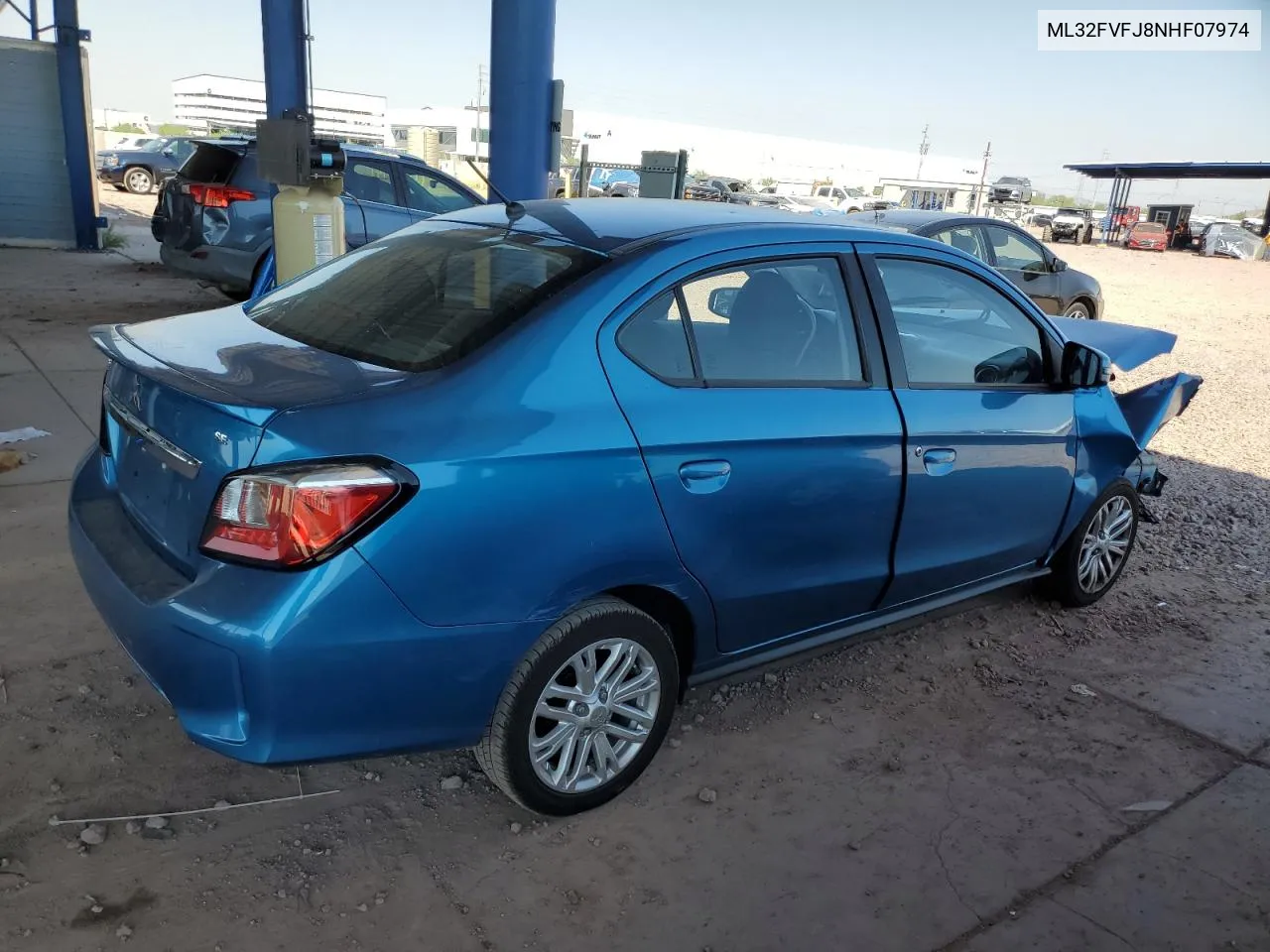 2022 Mitsubishi Mirage G4 Se VIN: ML32FVFJ8NHF07974 Lot: 70099914