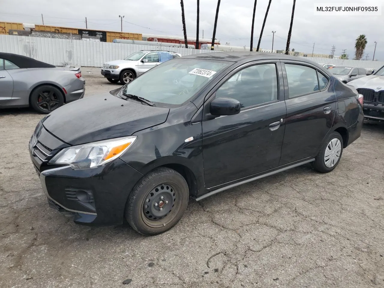 2022 Mitsubishi Mirage G4 Es VIN: ML32FUFJ0NHF09535 Lot: 72062374