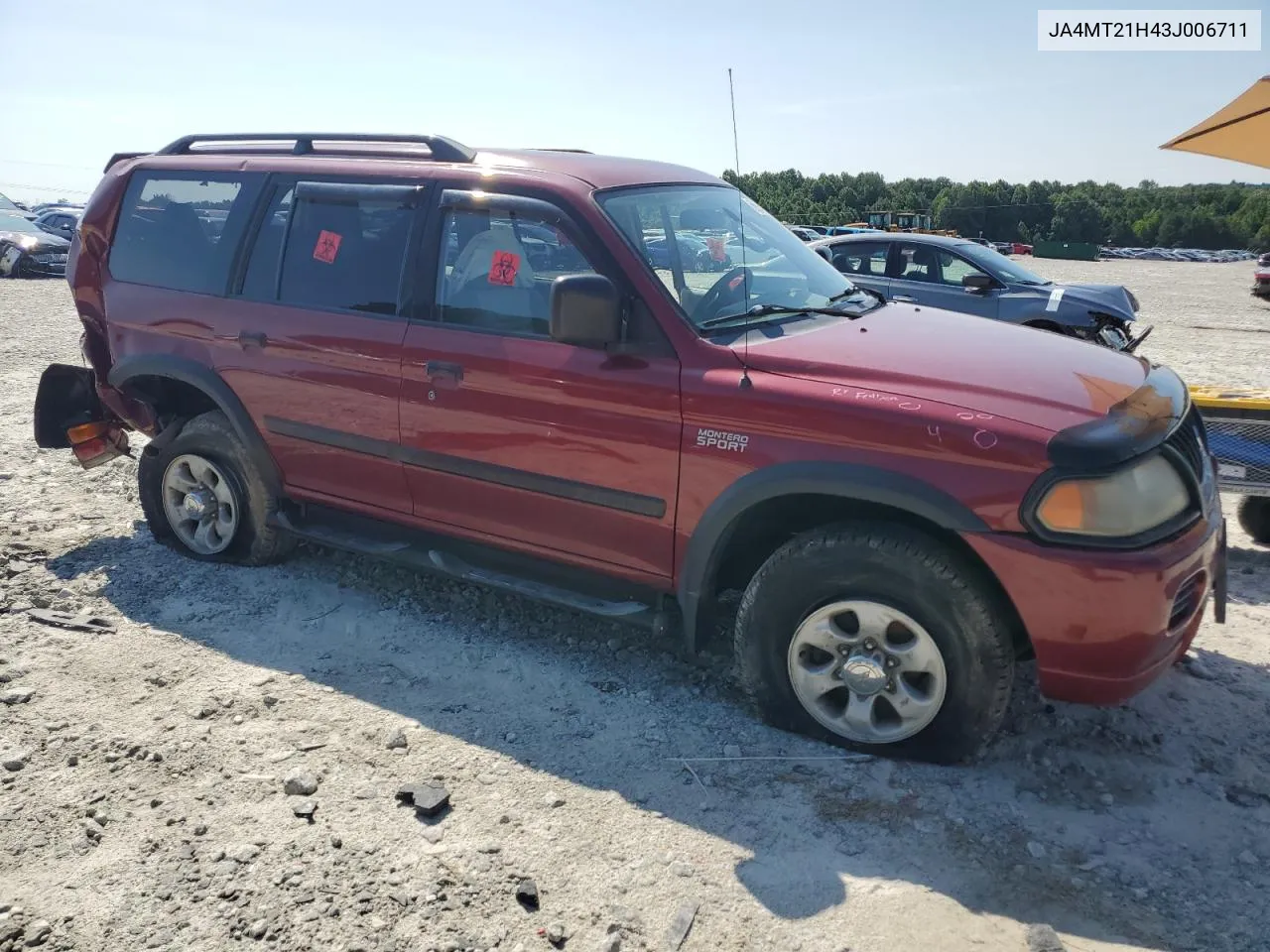 2003 Mitsubishi Montero Sport Es VIN: JA4MT21H43J006711 Lot: 59240854