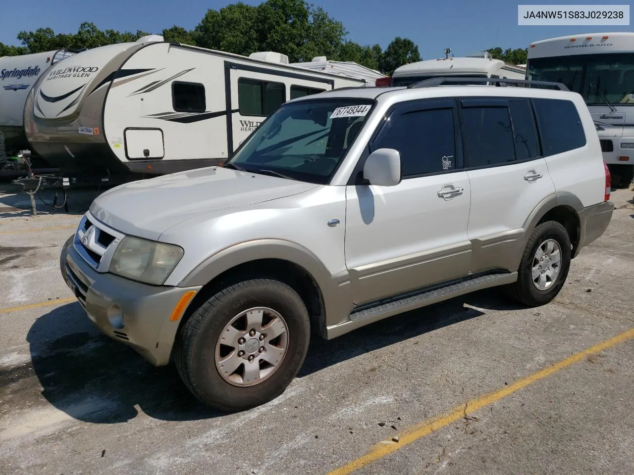 2003 Mitsubishi Montero Limited VIN: JA4NW51S83J029238 Lot: 67749344