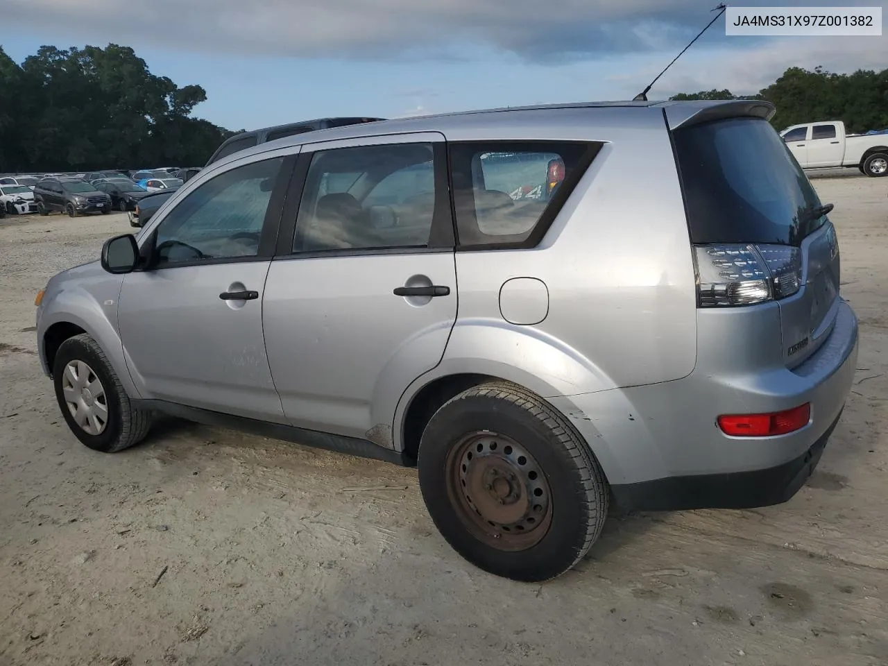 2007 Mitsubishi Outlander Es VIN: JA4MS31X97Z001382 Lot: 72389314